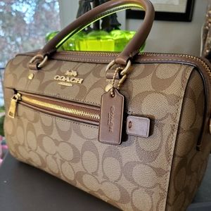 • Sold• COACH Rowan Satchel In Signature Canvas, Used, Excellent condition 👏